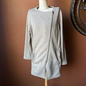 Banana Republic Asymmetrical Zip Fleece Jacket Coatigan Size XL